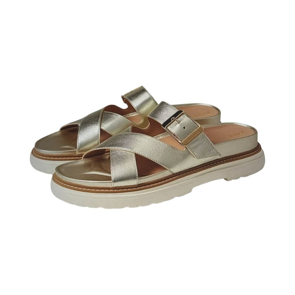 Cole Haan Fraya Slide Soft Gold Leather. 9B
